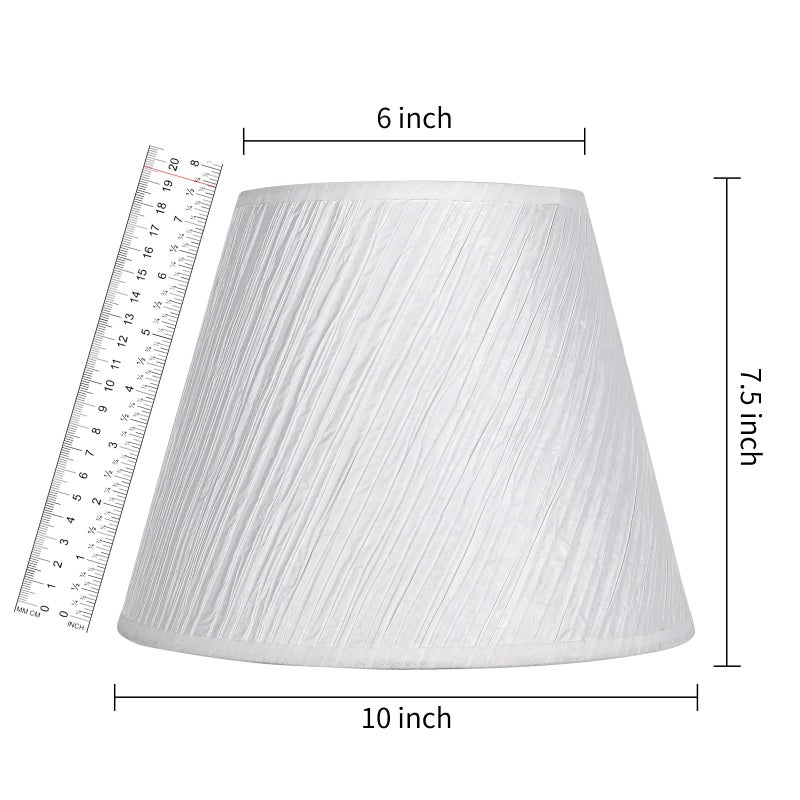 ALUCSET Small Lamp Shade, ALUCSET Barrel Paper Lampshade for Table Lamp and Floor Light, 6x10x7.5 Inch,Natural Linen Hand Crafted, Spider (paper) - Image 3